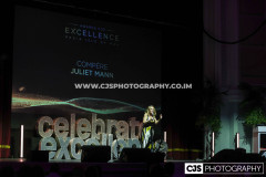 Compère Juliet Mann. Awards for Excellence 2025. Photo by Callum Staley (CJS Photography)