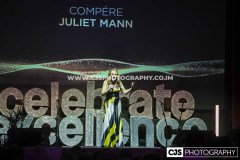 Compère Juliet Mann. Awards for Excellence 2025. Photo by Callum Staley (CJS Photography)
