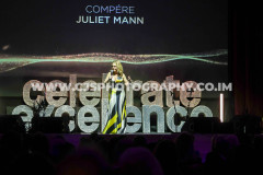 Compère Juliet Mann. Awards for Excellence 2025. Photo by Callum Staley (CJS Photography)