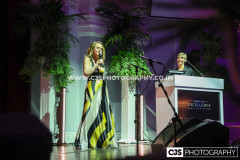 Compère Juliet Mann & Co Host Micky Swindale. Awards for Excellence 2025. Photo by Callum Staley (CJS Photography)