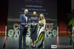Zurich on the Isle of Man winners of The Standard Bank Award for Employer of the Year. Presented by Lee Francis, Standard Bank and host Juliet Mann. Awards for Excellence 2025. Photo by Callum Staley (CJS Photography)