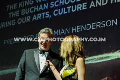 Damian Henderson, King William’s College & The Buchan School with host Juliet Mann. Awards for Excellence 2025. Photo by Callum Staley (CJS Photography)