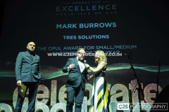 Tres Solutions winners of The OPUL Award for Small/Medium Enterprise of the Year. Presented by Neeraj Bari, OPUL and host Juliet Mann. Awards for Excellence 2025. Photo by Callum Staley (CJS Photography)