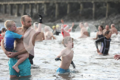 Chapel Beach, Port St Mary New Year Dip. Photo by Callum Staley (CJS Photography)