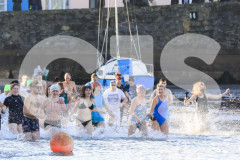 New Year’s Day Dip, Inner Harbour, Port St Mary. Photo by Callum Staley (CJS Photography)