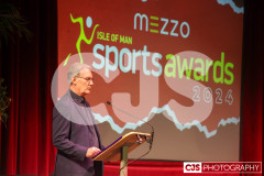 Isle of Man Sport chairman Andy Varnom gives his opening address. Isle of Man Sports Awards 2024. Photo by Callum Staley (CJS Photography)