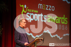 Isle of Man Sport chairman Andy Varnom gives his opening address. Isle of Man Sports Awards 2024. Photo by Callum Staley (CJS Photography)