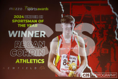 Regan Corrin (Athletics), Under-21 Sportsman of the Year. Isle of Man Sports Awards 2024. Photo by Callum Staley (CJS Photography)