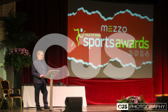 Isle of Man Sport chairman Andy Varnom gives his opening address. Isle of Man Sports Awards 2024. Photo by Callum Staley (CJS Photography)
