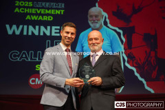 CM Partners Lifetime Achievement Award Winner Les Callow (Squash). Isle of Man Sports Awards 2025. Photo by Callum Staley (CJS Photography)