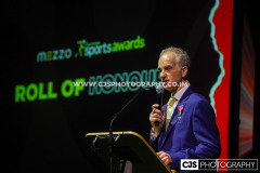 John Watterson MBE sharing the Roll of Honour. Isle of Man Sports Awards 2025. Photo by Callum Staley (CJS Photography)