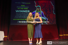 Mezzo Sportswoman of the Year Kaytlyn Adshead (Motorcycle Trials). Isle of Man Sports Awards 2025. Photo by Callum Staley (CJS Photography)