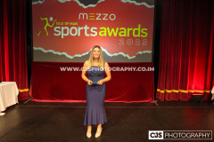 Mezzo Sportswoman of the Year Kaytlyn Adshead (Motorcycle Trials). Isle of Man Sports Awards 2025. Photo by Callum Staley (CJS Photography)