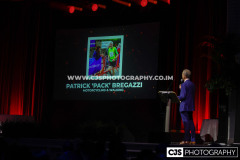 John Watterson MBE sharing the Roll of Honour. Isle of Man Sports Awards 2025. Photo by Callum Staley (CJS Photography)