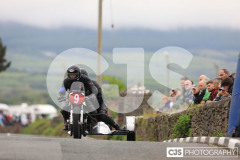Blackford’s Pre-TT Classic Road Races, Race 4 3 Wheeling Sidecar Classic Race 1. Castletown Corner. Photo by Callum Staley (CJS Photography)