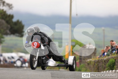 Blackford’s Pre-TT Classic Road Races, Race 4 3 Wheeling Sidecar Classic Race 1. Castletown Corner. Photo by Callum Staley (CJS Photography)