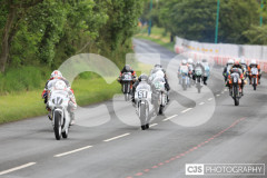 Blackford’s Pre-TT Classic Road Races, start of Race 6 Quine & Cubbon Printers 250cc Classic & 125cc Post Classic Race. Photo by Callum Staley (CJS Photography)