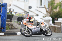 Blackford’s Pre-TT Classic Road Races, Race 6 Quine & Cubbon Printers 250cc Classic & 125cc Post Classic Race. Castletown Corner. Photo by Callum Staley (CJS Photography)