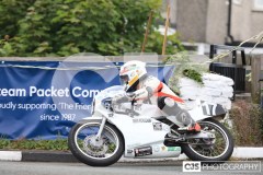 Blackford’s Pre-TT Classic Road Races, Race 6 Quine & Cubbon Printers 250cc Classic & 125cc Post Classic Race. Castletown Corner. Photo by Callum Staley (CJS Photography)
