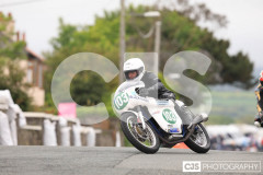 Blackford’s Pre-TT Classic Road Races, Race 6 Quine & Cubbon Printers 250cc Classic & 125cc Post Classic Race. Castletown Corner. Photo by Callum Staley (CJS Photography)