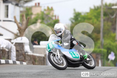 Blackford’s Pre-TT Classic Road Races, Race 6 Quine & Cubbon Printers 250cc Classic & 125cc Post Classic Race. Castletown Corner. Photo by Callum Staley (CJS Photography)
