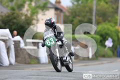 Blackford’s Pre-TT Classic Road Races, Race 6 Quine & Cubbon Printers 250cc Classic & 125cc Post Classic Race. Castletown Corner. Photo by Callum Staley (CJS Photography)