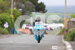 Blackford’s Pre-TT Classic Road Races, Race 6 Quine & Cubbon Printers 250cc Classic & 125cc Post Classic Race. Castletown Corner. Photo by Callum Staley (CJS Photography)
