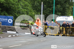 Blackford’s Pre-TT Classic Road Races, Race 6 Quine & Cubbon Printers 250cc Classic & 125cc Post Classic Race. Castletown Corner. Photo by Callum Staley (CJS Photography)