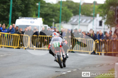 Blackford’s Pre-TT Classic Road Races, Race 6 Quine & Cubbon Printers 250cc Classic & 125cc Post Classic Race. Castletown Corner. Photo by Callum Staley (CJS Photography)