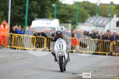 Blackford’s Pre-TT Classic Road Races, Race 6 Quine & Cubbon Printers 250cc Classic & 125cc Post Classic Race. Castletown Corner. Photo by Callum Staley (CJS Photography)