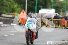 Blackford’s Pre-TT Classic Road Races, Race 6 Quine & Cubbon Printers 250cc Classic & 125cc Post Classic Race. Castletown Corner. Photo by Callum Staley (CJS Photography)