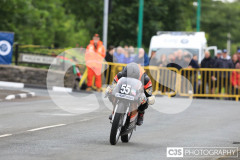 Blackford’s Pre-TT Classic Road Races, Race 6 Quine & Cubbon Printers 250cc Classic & 125cc Post Classic Race. Castletown Corner. Photo by Callum Staley (CJS Photography)