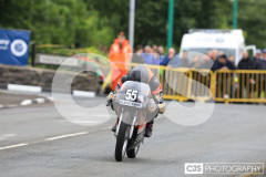 Blackford’s Pre-TT Classic Road Races, Race 6 Quine & Cubbon Printers 250cc Classic & 125cc Post Classic Race. Castletown Corner. Photo by Callum Staley (CJS Photography)