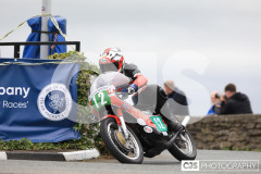 Blackford’s Pre-TT Classic Road Races, Race 6 Quine & Cubbon Printers 250cc Classic & 125cc Post Classic Race. Castletown Corner. Photo by Callum Staley (CJS Photography)