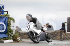 Blackford’s Pre-TT Classic Road Races, Race 6 Quine & Cubbon Printers 250cc Classic & 125cc Post Classic Race. Castletown Corner. Photo by Callum Staley (CJS Photography)