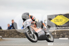 Blackford’s Pre-TT Classic Road Races, Race 6 Quine & Cubbon Printers 250cc Classic & 125cc Post Classic Race. Castletown Corner. Photo by Callum Staley (CJS Photography)