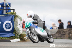 Blackford’s Pre-TT Classic Road Races, Race 6 Quine & Cubbon Printers 250cc Classic & 125cc Post Classic Race. Castletown Corner. Photo by Callum Staley (CJS Photography)