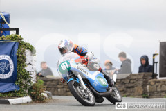 Blackford’s Pre-TT Classic Road Races, Race 6 Quine & Cubbon Printers 250cc Classic & 125cc Post Classic Race. Castletown Corner. Photo by Callum Staley (CJS Photography)