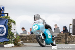 Blackford’s Pre-TT Classic Road Races, Race 6 Quine & Cubbon Printers 250cc Classic & 125cc Post Classic Race. Castletown Corner. Photo by Callum Staley (CJS Photography)