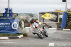 Blackford’s Pre-TT Classic Road Races, Race 6 Quine & Cubbon Printers 250cc Classic & 125cc Post Classic Race. Castletown Corner. Photo by Callum Staley (CJS Photography)