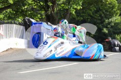 Sidecar Free Practice, Ballaugh Bridge. Isle of Man TT Races 2024. Photo by Callum Staley (CJS Photography)