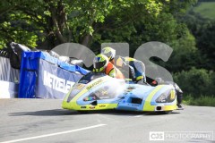 Sidecar Free Practice, Ballaugh Bridge. Isle of Man TT Races 2024. Photo by Callum Staley (CJS Photography)