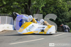 Sidecar Free Practice, Ballaugh Bridge. Isle of Man TT Races 2024. Photo by Callum Staley (CJS Photography)