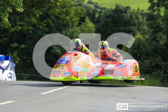 Sidecar Free Practice, Ballaugh Bridge. Isle of Man TT Races 2024. Photo by Callum Staley (CJS Photography)