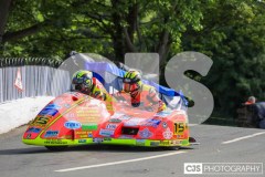 Sidecar Free Practice, Ballaugh Bridge. Isle of Man TT Races 2024. Photo by Callum Staley (CJS Photography)