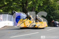 Sidecar Free Practice, Ballaugh Bridge. Isle of Man TT Races 2024. Photo by Callum Staley (CJS Photography)