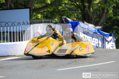 Sidecar Free Practice, Ballaugh Bridge. Isle of Man TT Races 2024. Photo by Callum Staley (CJS Photography)
