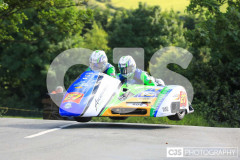 Sidecar Free Practice, Ballaugh Bridge. Isle of Man TT Races 2024. Photo by Callum Staley (CJS Photography)