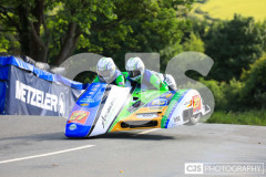 Sidecar Free Practice, Ballaugh Bridge. Isle of Man TT Races 2024. Photo by Callum Staley (CJS Photography)