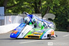 Sidecar Free Practice, Ballaugh Bridge. Isle of Man TT Races 2024. Photo by Callum Staley (CJS Photography)